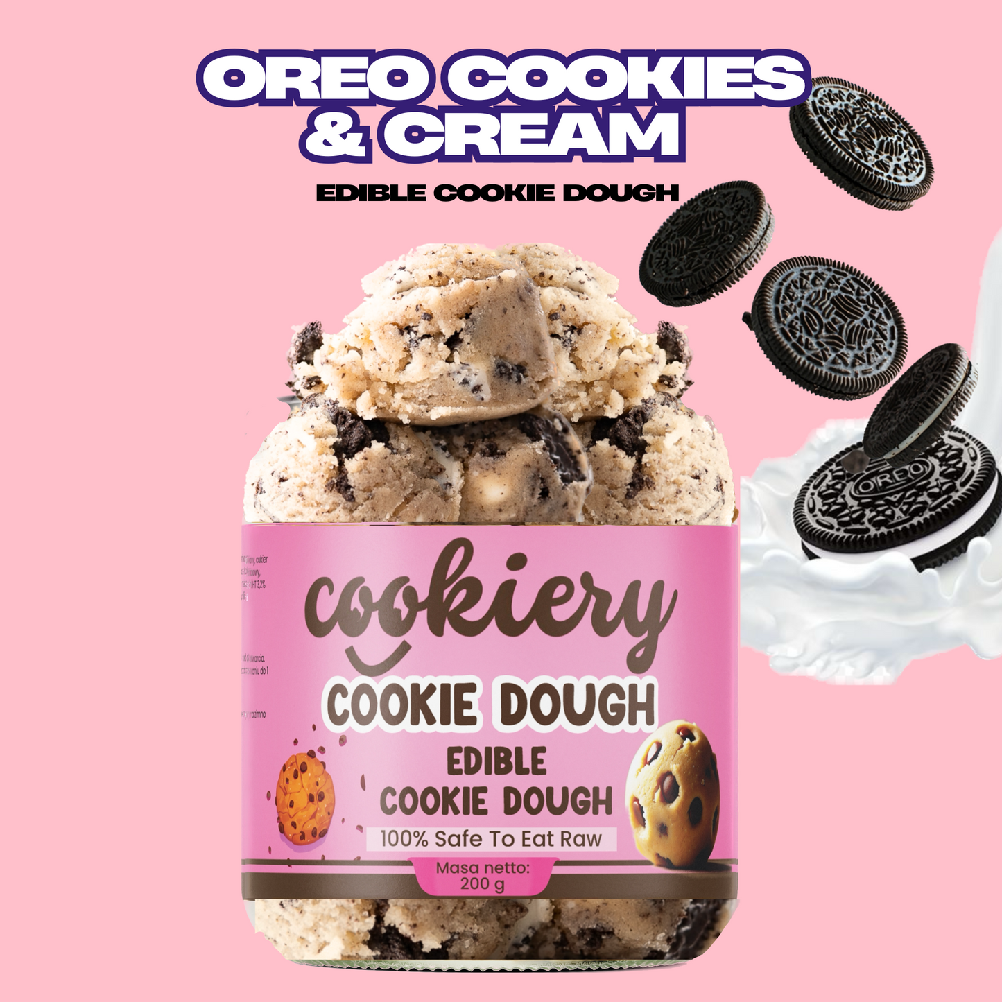Oreo cookies & cream edible cookie dough (200g)